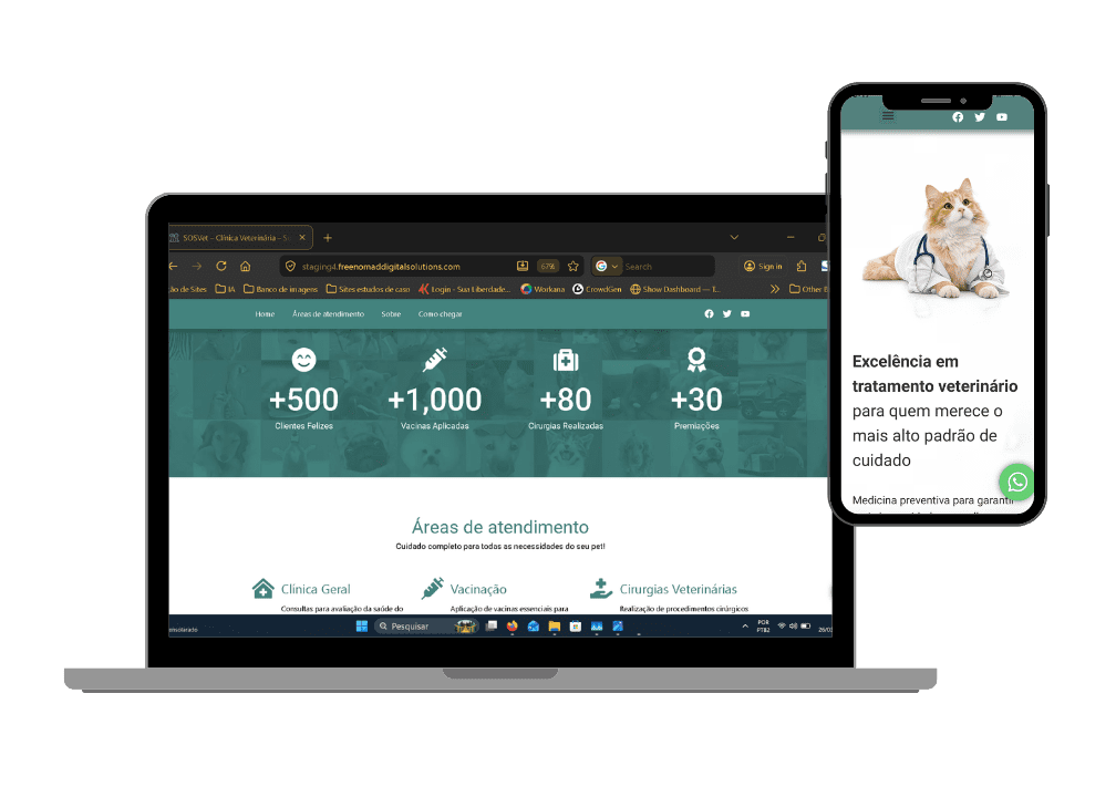 criação de site de clínica veterinária por agência de marketing digital em Ribeirão Preto